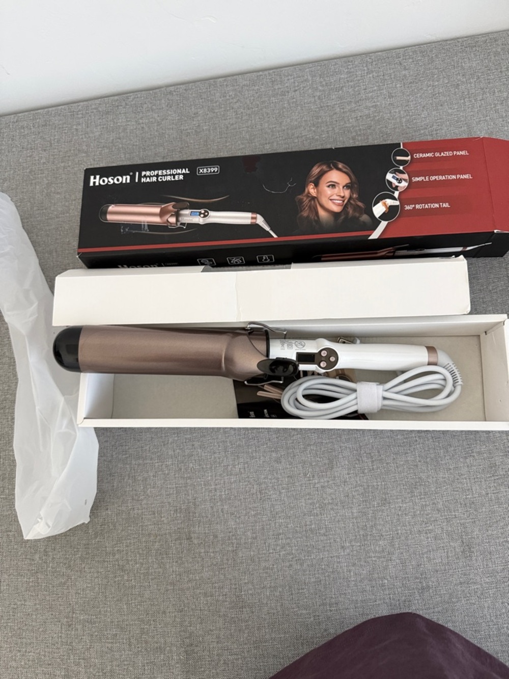 Hoson Professional Hair Curler - Rose Gold & White 2 inch - Picture 4 of 6